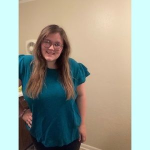 Teal blouse